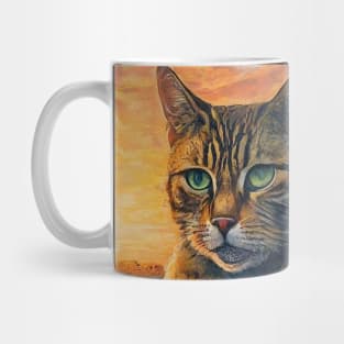 cute cat with flowers ,funny cats with flowers , cats lovers Mug